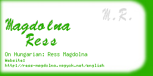 magdolna ress business card